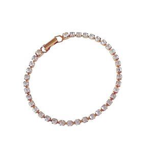 Gold Rhinestone Tennis Bracelet